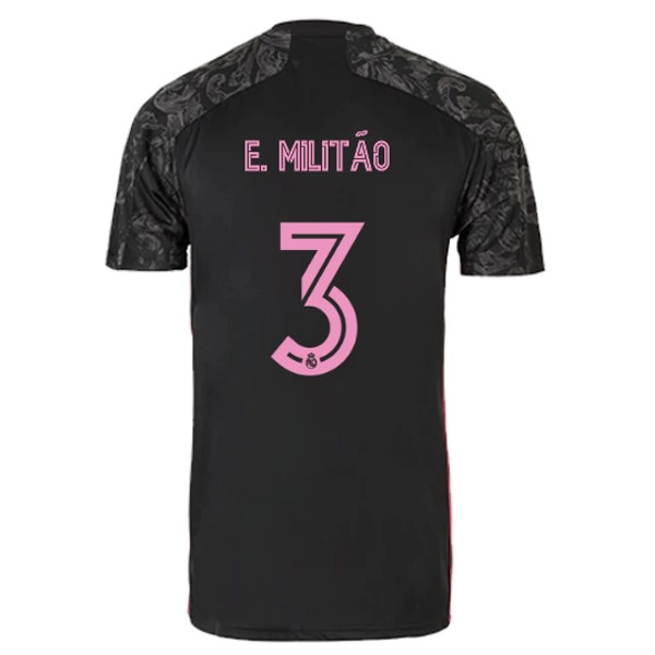 Camiseta Real Madrid Tercera equipo NO.3 E. Militão 2020-2021 Negro